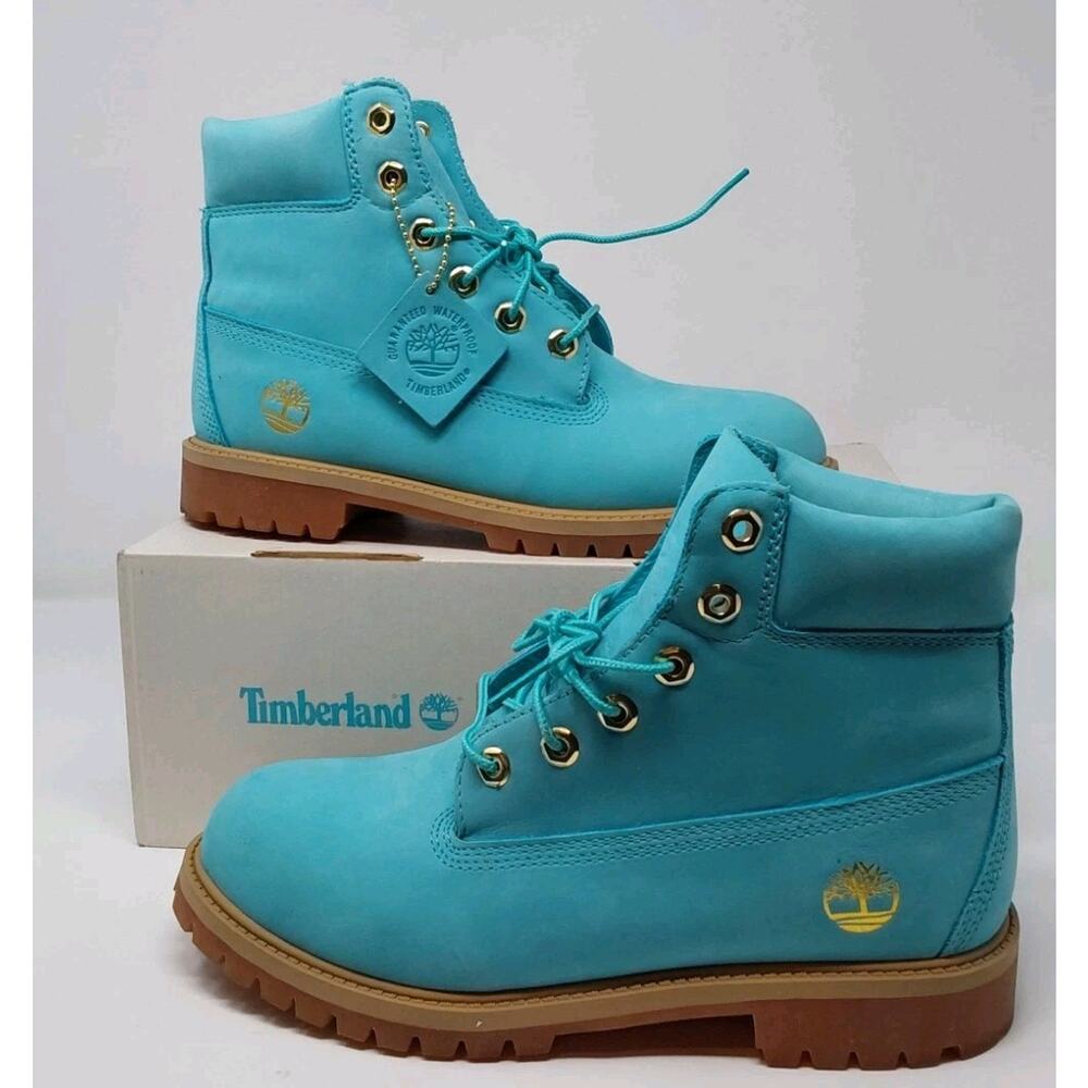 Timberland x Villa 6” Premium Boots Aqua Blue Nubuck Juniors Size 7/Women's 8.5